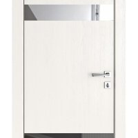 Дверь межкомнатная DO-502 Белый ясень/Зеркало