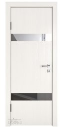 Дверь межкомнатная DO-502 Белый ясень/Зеркало