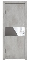 ШИ дверь DO-601 Бетон светлый/Зеркало