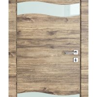 Дверь межкомнатная DO-503 Лофт светлый/стекло Белое