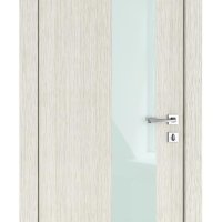 ШИ дверь DO-604 Белая лиственница/стекло Белое