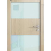 Дверь межкомнатная DO-508 Анегри светлый/стекло Белое