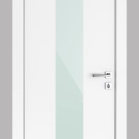 ШИ дверь DO-610 Белый бархат/стекло Белое