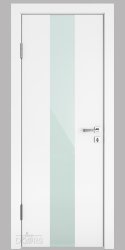 ШИ дверь DO-610 Белый бархат/стекло Белое