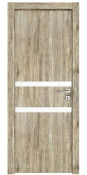ШИ дверь DO-613 Рустик натуральный/стекло Белое