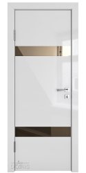 Дверь межкомнатная DO-502 Серый глянец/зеркало Бронза