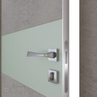 Дверь межкомнатная DO-501 Бетон светлый/Снег