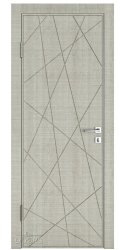Дверь межкомнатная Абстракция Серый дуб