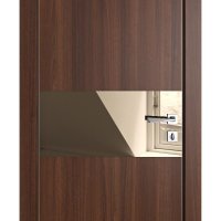 ШИ дверь DO-601 Орех тисненый/зеркало Бронза