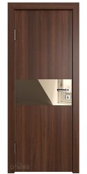 ШИ дверь DO-601 Орех тисненый/зеркало Бронза