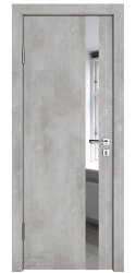 Дверь межкомнатная DO-507 Бетон светлый/Зеркало