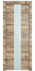 Дверь межкомнатная DO-510 Лофт светлый/стекло Белое