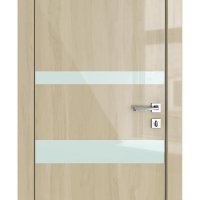 Дверь межкомнатная DO-512 Анегри светлый/стекло Белое