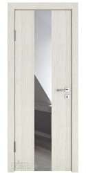 Дверь межкомнатная DO-510 Белая лиственница/Зеркало