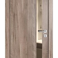 Дверь межкомнатная DO-507 Орех седой светлый/зеркало Бронза