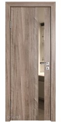 Дверь межкомнатная DO-507 Орех седой светлый/зеркало Бронза