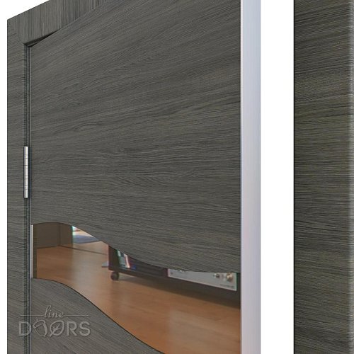 ШИ дверь DO-603 Ольха темная/зеркало Бронза