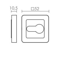 Накладка Fuaro (Фуаро) под цилиндр ET.K.XM52 (ET XM) BL-24 черный