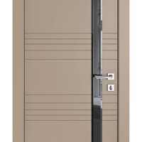 Дверь межкомнатная DO-514 Латте софт/стекло Черное