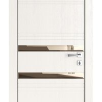 Дверь межкомнатная DO-515 Белый ясень/зеркало Бронза