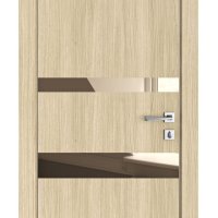 Дверь межкомнатная DO-512 Дуб светлый/зеркало Бронза