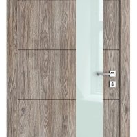Дверь межкомнатная TL-DO-504 Кипарис/стекло Белое