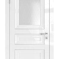 Дверь межкомнатная DO-PG4 Белый глянец/Ромб