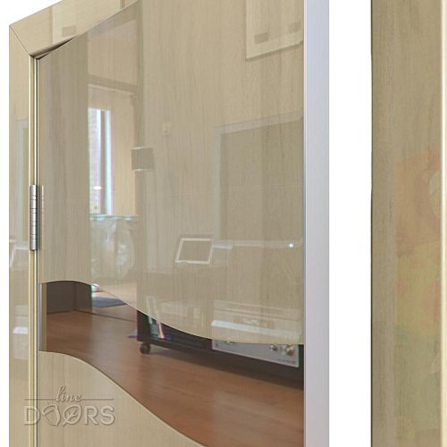 Дверь межкомнатная DO-503 Анегри светлый/зеркало Бронза