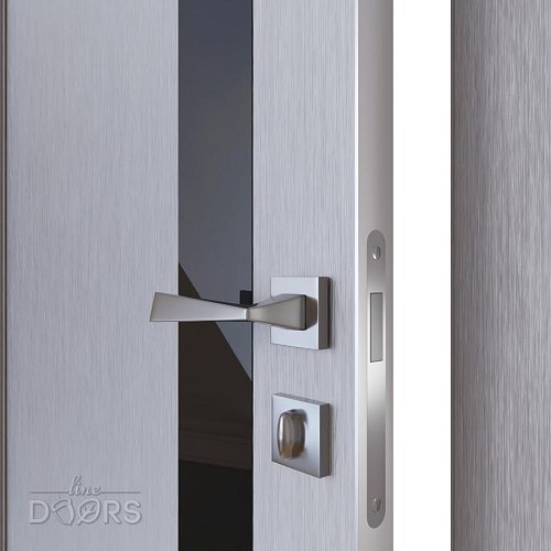 ШИ дверь DO-607 Металлик/стекло Черное