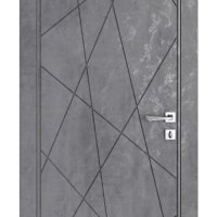 Дверь межкомнатная Абстракция Бетон темный