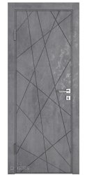 Дверь межкомнатная Абстракция Бетон темный