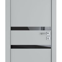 ШИ дверь DO-613 Силк маус/стекло Черное