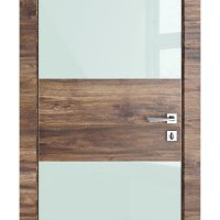 Дверь межкомнатная DO-508 Лофт темный/стекло Белое