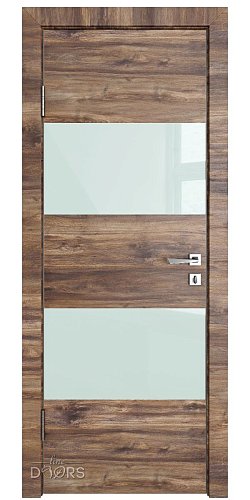 Дверь межкомнатная DO-508 Лофт темный/стекло Белое